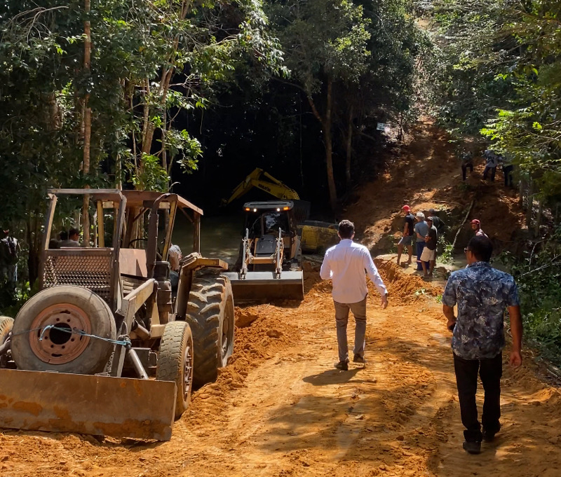 Flagrante de crimes ambientais praticados por empresários antes de reintegração de posse em Trancoso